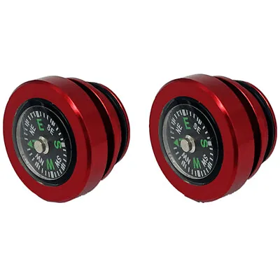 Car Cigarette Lighter Plug Cover Compass Type Socket Dust Button Universal Red • $11.60