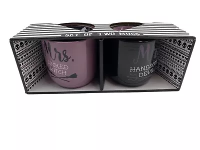 Mhi Ceramic 18oz Mrs. Wicked Witch Mr. Handsome Devil Mug Set BB01B40014 • $29.89