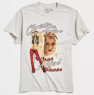 $19.99 • Buy NWT Christina Aguilera “What A Girl Wants” Cotton Short Sleeve T-Shirt Tee XL