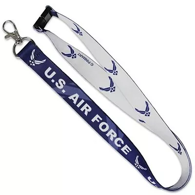 US AIR FORCE LANYARD Key Chain Neck Strap ID Holder Breakaway Clasp Reversible • $6.50