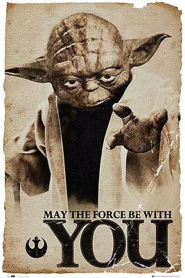 Star Wars - Movie Poster / Print (Yoda: May The Force Be With You) (24  X 36 ) • $12.99