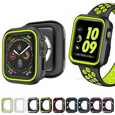 $9.99 • Buy For Apple Watch IWatch Series 8 7/6/5/4/321 Heavy Duty Bumper Case 38 40 42 44mm