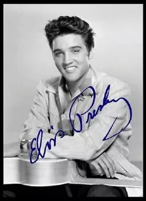 Elvis Presley / Autograph Card / Blue Christmas & Novelty Bill / Stamp / Mint! • $9.95