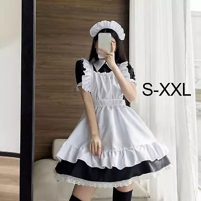 Cute French Maid Costume With Headwear Japanese Anime • £22.72