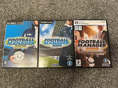 Football Manager Bundle 200520062009 PC/Mac Complete • £10
