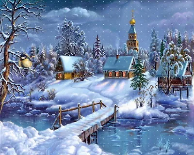 61913 Christmas Snow Landscape Wall Decor Print Poster • $14.95