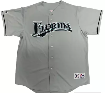 Florida Marlins Unsigned Authentic Majestic Gray Jersey XL • $109