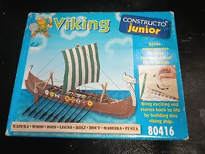Constructo Junior Viking Ship Kit 80416  - Wood Model Kit. NEW - Factory Sealed  • $59.95