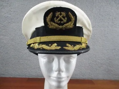 Vietnam Era US Merchant Marine Officer's Uniform Visor Service Cap 7 1/8 • $64.99