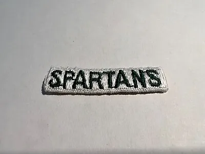 Small NCAA Michigan State SPARTANS Iron-On Text Patch.NEW.Fast Same Day Shipping • $4.49