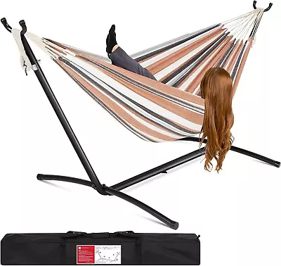 CMT Products 2-Person Double Hammock With Stand Set Indoor Outdoor Brazilian-St • $179