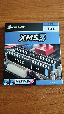 Corsair XMS3 8GB 2x4GB 1600MHz CL 9-9-9-24 1.50V CMX8GX3M2B1600C9 • £19.99