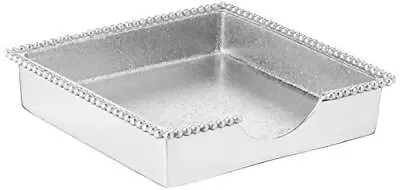 Beaded Luncheon Napkin Holder Silver • $66.89