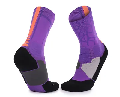 $10.10 • Buy 1/3 Pair Sport Sock Anti Slip W/Grip Soccer Men Football Basketball Sock Premium