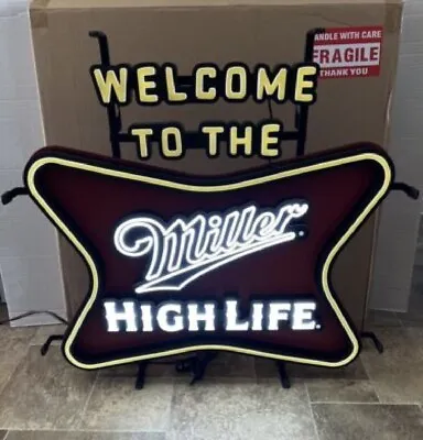 Miller High Life Beer Back Bar Light Up Led Sign Welcome To The High Life New • $224.99