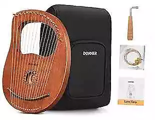  Lyre Harp 16 Metal Strings Mahogany Body And Copper Saddle DLH 16 Strings • $118.47