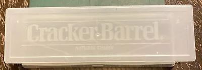 Vintage Cracker Barrel Natural Cheese Tray / Storage Caddy - Branded With Lid • $6.37