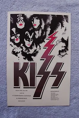 Kiss Concert Tour Poster 1976 Kitchener__ • $4.25