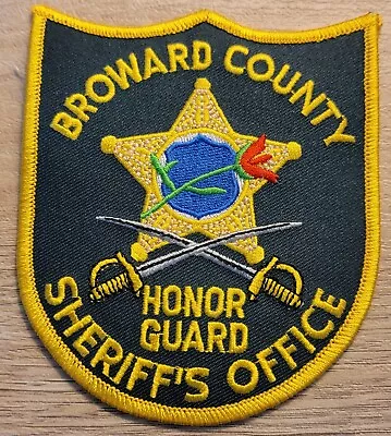 Vintage Florida Broward Co. Sheriff Office Police Honor Guard Patch • $8.88