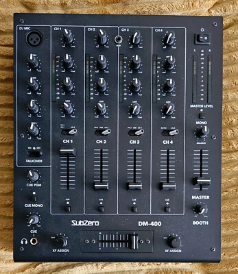 £140 • Buy SubZero DM400 4 Channel DJ Mixer, USB, Opened Box, Never Used, Under Warranty