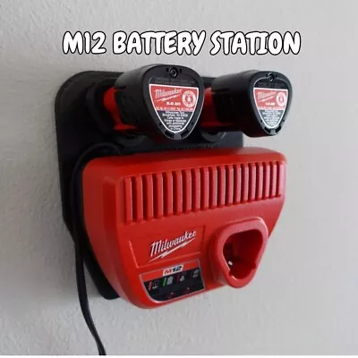 Milwaukee M12 Battery & Charger Station Mount - Wall Organizer For Professional • $22.98