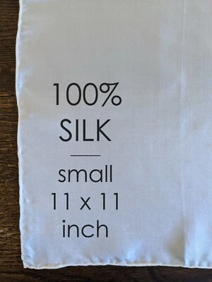 $9 • Buy Dyeable - Ready To Dye - Silk Habotai Square - Small 11 Inch -Free Shipping USA