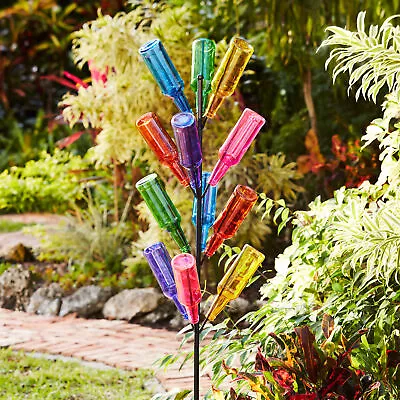 BrylaneHome Outdoor Décor Classic Glass Bottle Tree | Made Of Metal | 63 Inches • $62.90