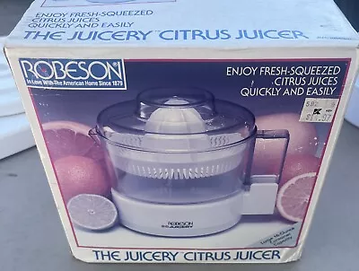 Vintage Robeson The Juicery Citrus Juicer New In Box Rare Dishwasher Safe • $38.95