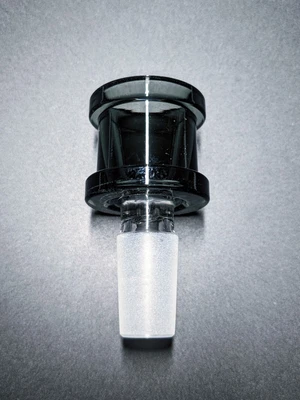$11.99 • Buy 2.5  Black Cylindrical Thick 14mm Party Glass Bowl Funnel Slide Bong Hookah Pipe