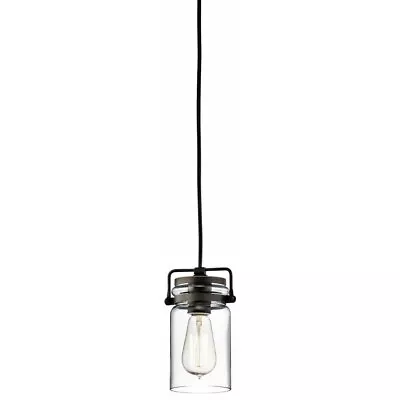 1 Light Farmhouse Simple Mini Pendant Light Fixture With Clear Mason Jar Style • $56.95