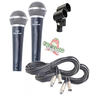 FAT TOAD Handheld Vocal Microphones - Cardioid Dynamic Streaming Music Stage Mic • $32.95