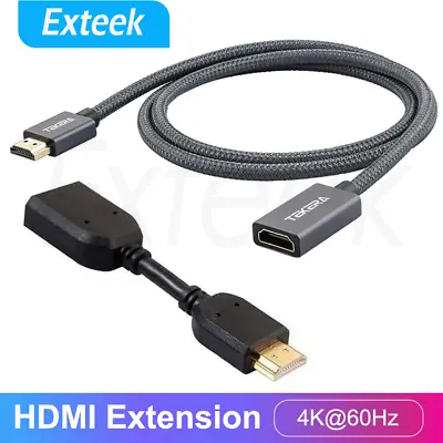 HDMI Extension Cable Male To Female Lead V2.0 3D 4K@60Hz For PS4 Xbox HDTV HD • $4.95
