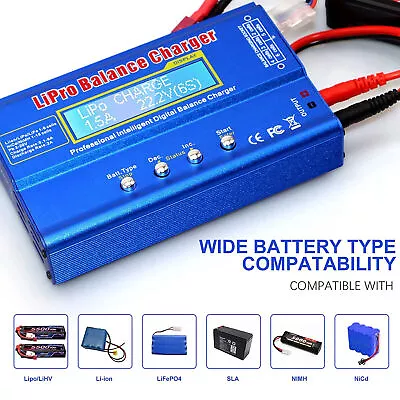 80W 6A Battery Balance Charger Discharger RC Lipo NiMh IMAX B6 Battery Charger • $28.19