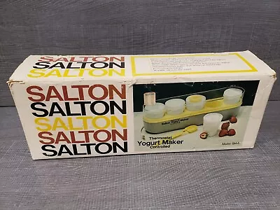 Vintage Salton Thermostat Yogurt Maker GM-5  Recipes Milk Glasses Lids • $34.99