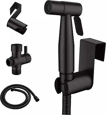 Black Handheld Diaper Bidet Sprayer Shower Muslim Shattaf Douche Kit&7/8 Adapter • $42.95