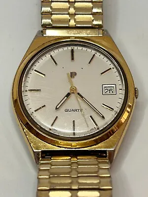 Working Vintage 1990's Men's Gold Pulsar Quartz Watch GD • $50