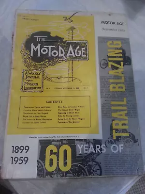 Vintage 1959 Sept. Motor Age Magazine • $11.99