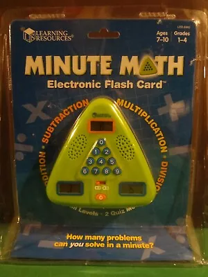 Learning Resources Minute Math Electronic Flash Card Ages 7-10 Grades 1-4 • $9.59