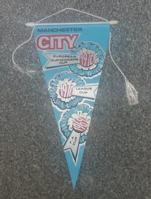 Vintage Rare Manchester City Small Millar Pennant Showing 1969 1970 Honours  • £12