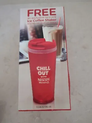 Nescafe Blend 43 “Chill Out” Ice Coffee Shaker Red *Boxed With Recipe Leaflet • $15