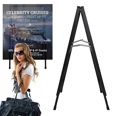 Sign Holder Floor Stand Double-Sided Display Weighted Floor Standing Sign Holder • $38.99