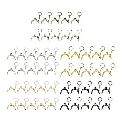 10 Pieces Metal Purse Frame Coin Bag Clasp Bag Kiss Clasp Lock For DIY Craft • £9.37