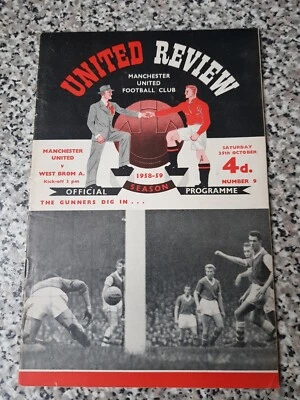 PROGRAMME DIV ONE MAN UTD V WEST BROM 25th Oct 1958 • £1.79