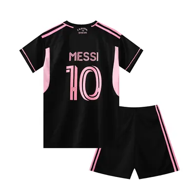 Away Argentina Messi Kids Boys Youth Soccer Football Jersey Shirt Shorts Set • $40