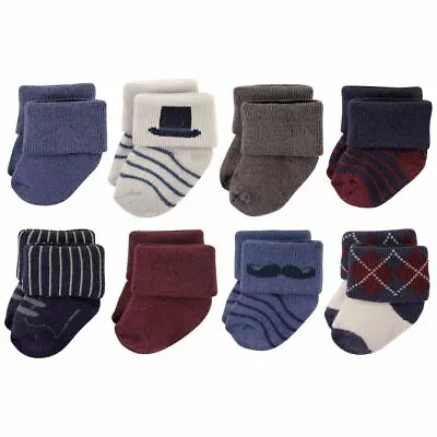 Hudson Baby Socks 8-Pack Mustache • $12.99