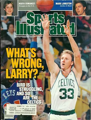 1989 Sports Illustrated: Larry Bird Boston Celtics/Mark Langston/Nadia Comaneci • $3