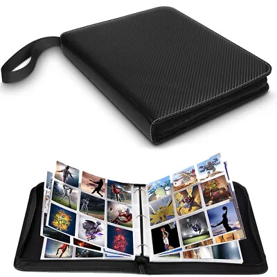 4/9 Pocket Trading Card Binder 400/900 Double Sided Zip Folder Sleeves Album • £10.89