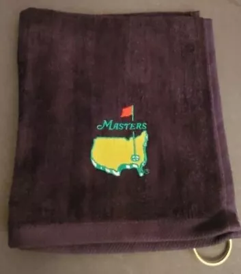 Masters Golf Embroidered Sport Towel 16x18 Black • $17