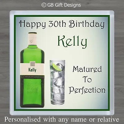 £4.25 • Buy Personalised Gin & Tonic Coaster 18th 21st 30th 40th 50th 60th 70 Birthday Gift