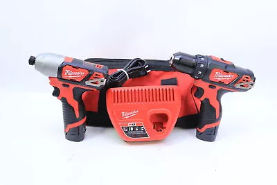 Milwaukee 2494-22 M12 12V Lithium-Ion Drill Driver/Impact Driver Combo Kit • $157.99